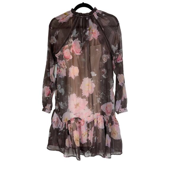 Guess dress Veronica sheer floral Chiffon - Picture 2 of 5